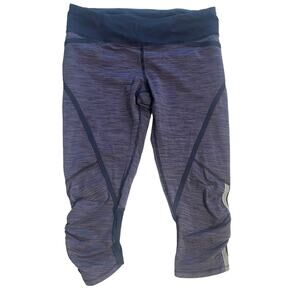 Lululemon Run Pace Crop Leggings Womens Size 6 Wee are from Space Deep Indigo S